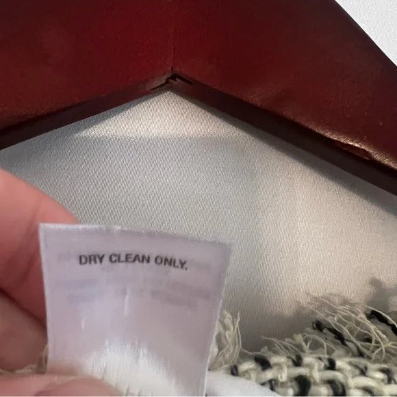 White House Black Market Tweed Blazer Black & White 3/4 Sleeve Career Wear Sz 12 - Picture 7 of 10